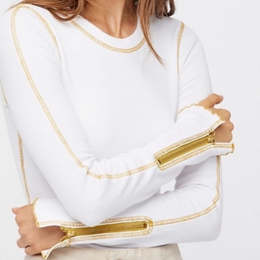 Free People Free Zipper Zip It Cuff Top